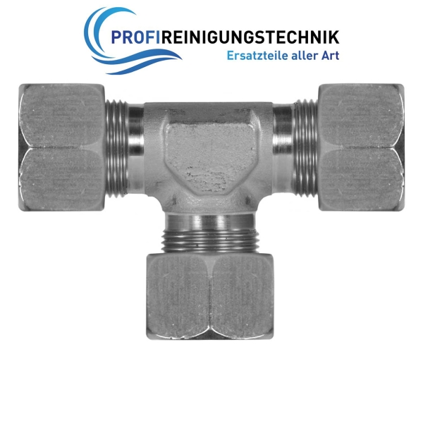 Rohrverschraubung (Schneidringsystem) Typ T Kegel 24° Stahl ZnNi-Beschichtung
